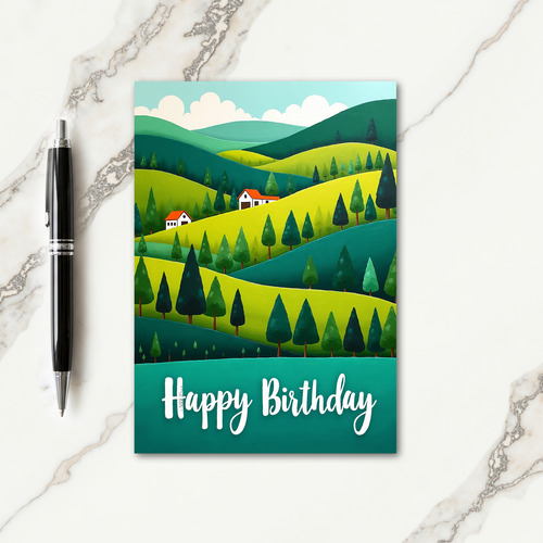 Sweet Birthday Pastoral Hills Card