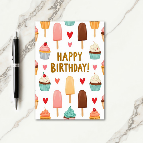 Sweet Birthday Pastry Art Card