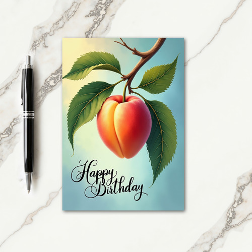 Sweet Birthday Peach Art Card