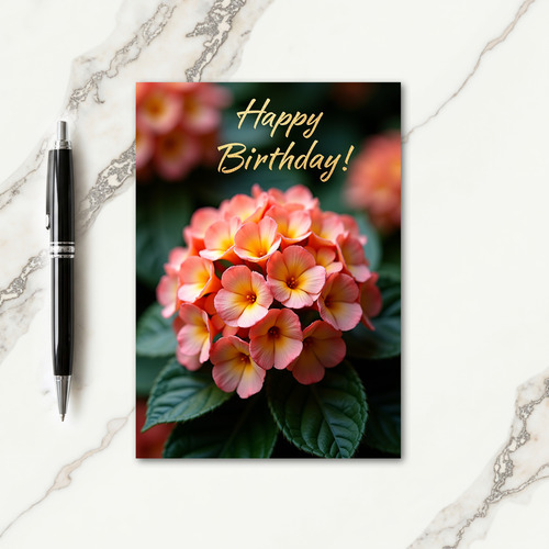 Sweet Birthday Peach Bloom Card