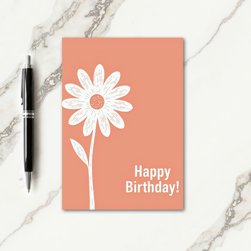 Sweet Birthday Peach Floral Card