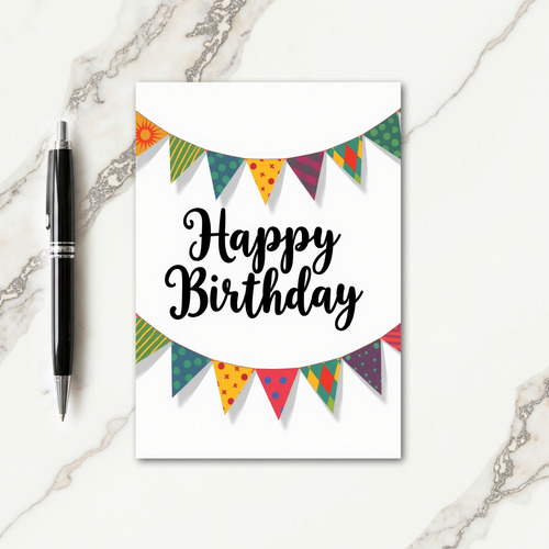 Sweet Birthday Pennant Flags Card