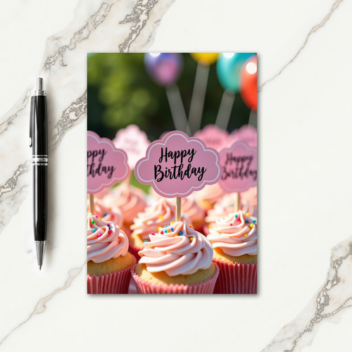 Sweet Birthday Pink Cake Card