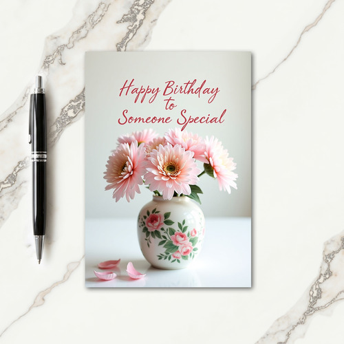 Sweet Birthday Pink Daisy Card