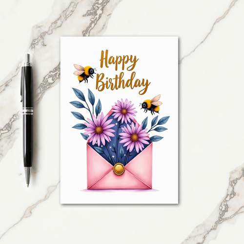 Sweet Birthday Pink Envelope Card