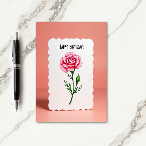 Sweet Birthday Pink Flower Card