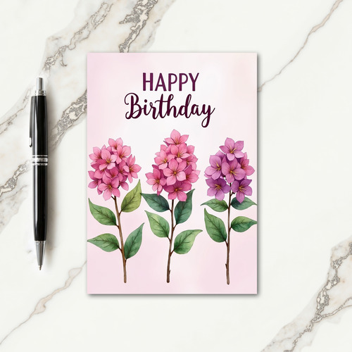Sweet Birthday Pink Lavender Card