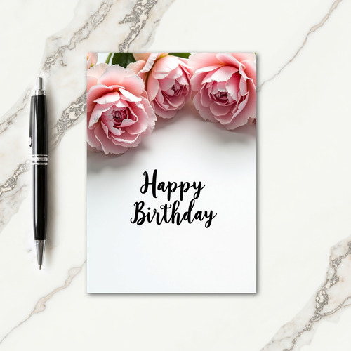 Sweet Birthday Pink Rose Card