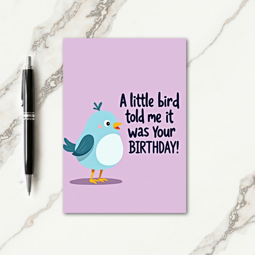 Sweet Birthday Playful Bird Card