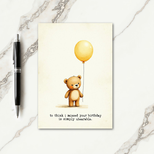Sweet Birthday Plush Watercolor Card