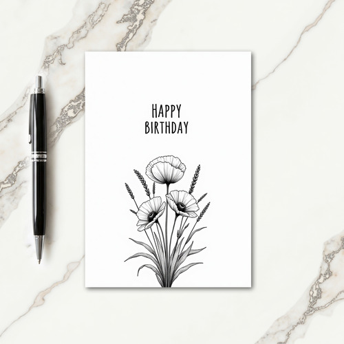 Sweet Birthday Poppy Card