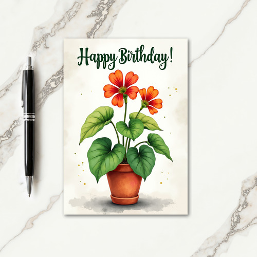 Sweet Birthday Potted Plant Card