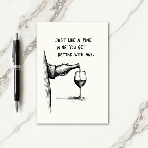 Sweet Birthday Pouring Drink Card