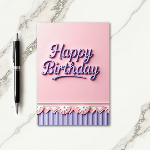 Sweet Birthday Puffed Letter Card