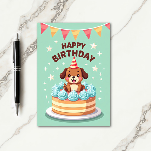 Sweet Birthday Pup Cake Card