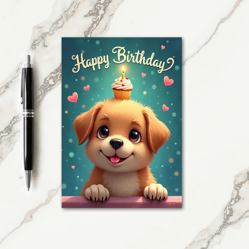 Sweet Birthday Pup Card