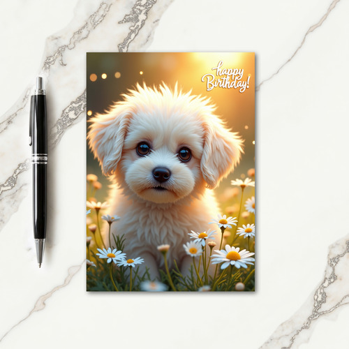 Sweet Birthday Puppy Field Card