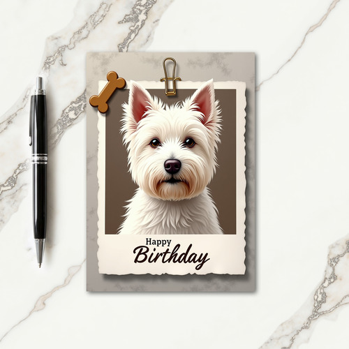 Sweet Birthday Puppy Photo Card
