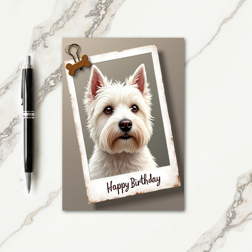 Sweet Birthday Puppy Portrait Card