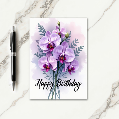 Sweet Birthday Purple Floral Card
