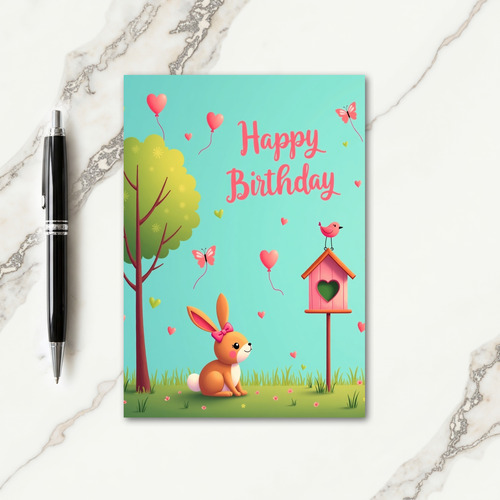 Sweet Birthday Rabbit Card