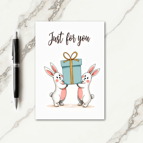 Sweet Birthday Rabbit Gift Card