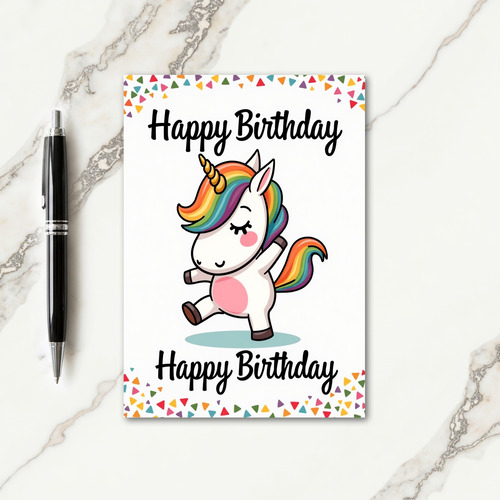 Sweet Birthday Rainbow Mane Card