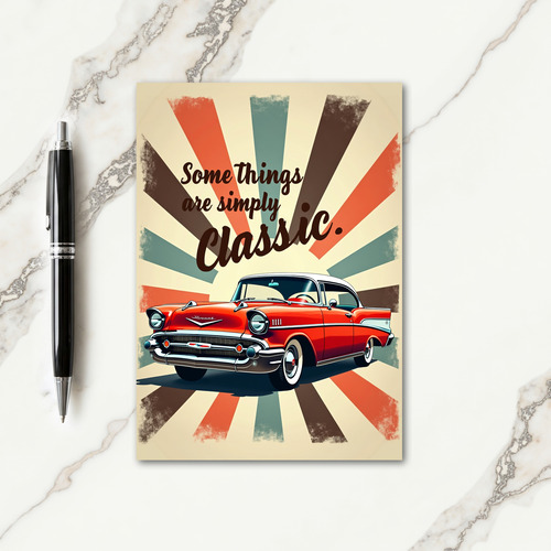 Sweet Birthday Red Car Card