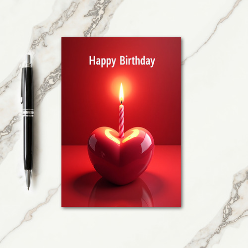 Sweet Birthday Red Heart Card