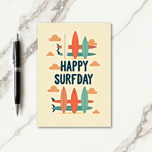 Sweet Birthday Retro Surf Card