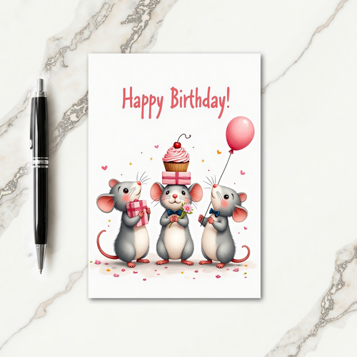 Sweet Birthday Rodents Card
