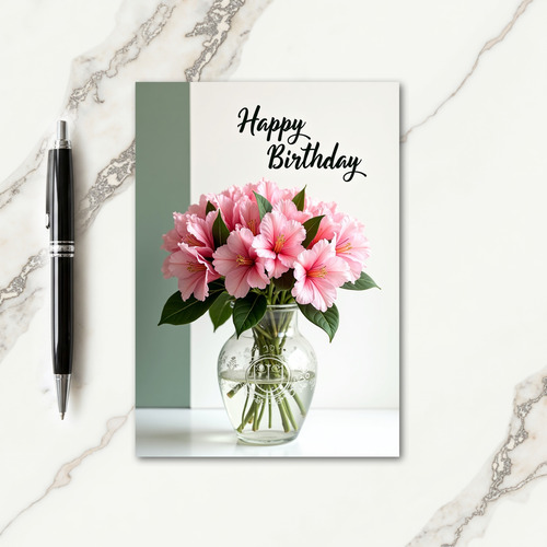 Sweet Birthday Rose Bloom Card