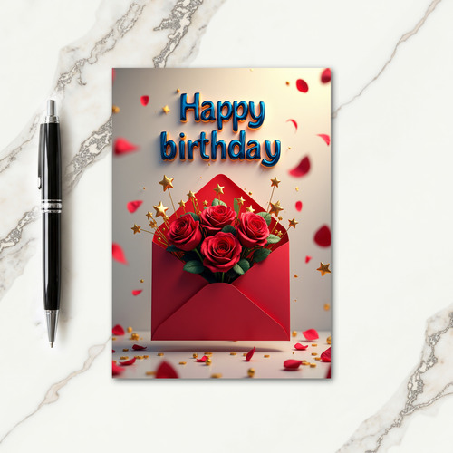 Sweet Birthday Roses Card