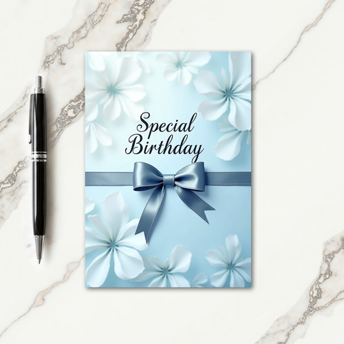 Sweet Birthday Satin Bow Card