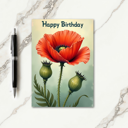 Sweet Birthday Scarlet Bloom Card
