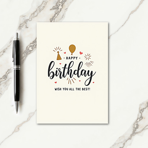 Sweet Birthday Script Font Card