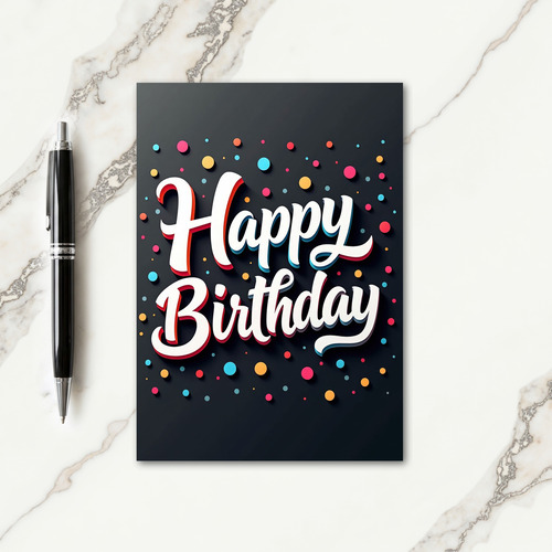 Sweet Birthday Script Typography Card