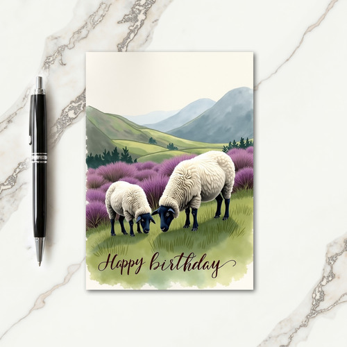 Sweet Birthday Sheep Card