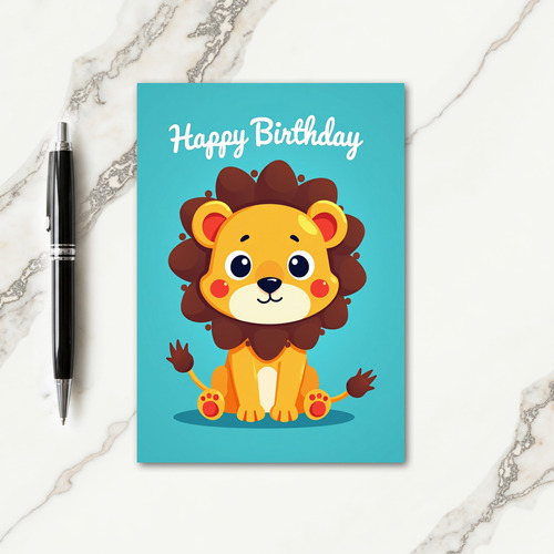 Sweet Birthday Smiling Cub Card