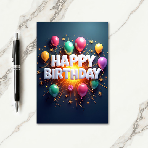 Sweet Birthday Sparkle Burst Card