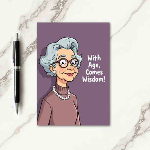 Sweet Birthday Spectacled Lady Card