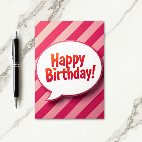 Sweet Birthday Speech Bubble Card