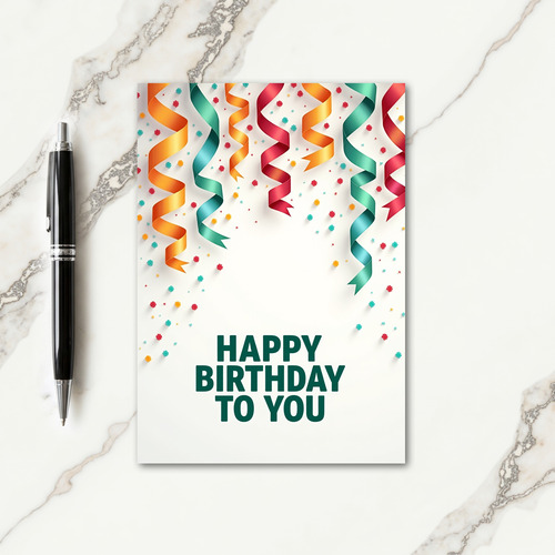 Sweet Birthday Streamers Card