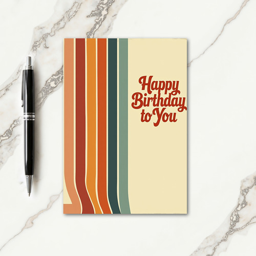 Sweet Birthday Stripe Design Card