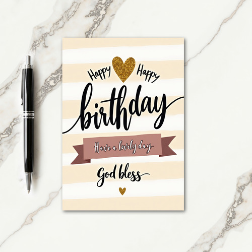 Sweet Birthday Stripes Card