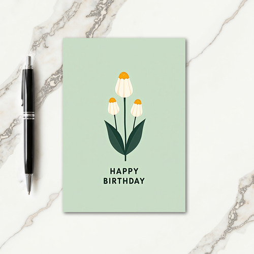 Sweet Birthday Stylized Blossom Card