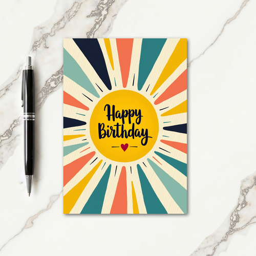 Sweet Birthday Sunburst Card