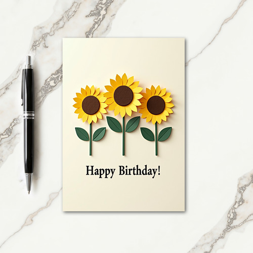 Sweet Birthday Sunflower Art Card