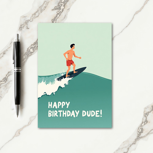 Sweet Birthday Surfer Card