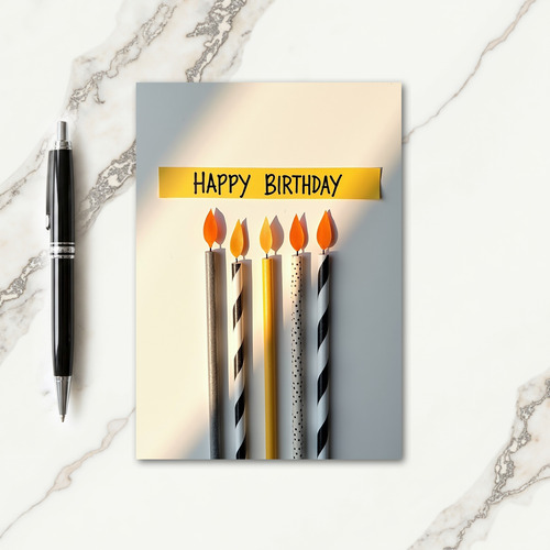 Sweet Birthday Tapers Card